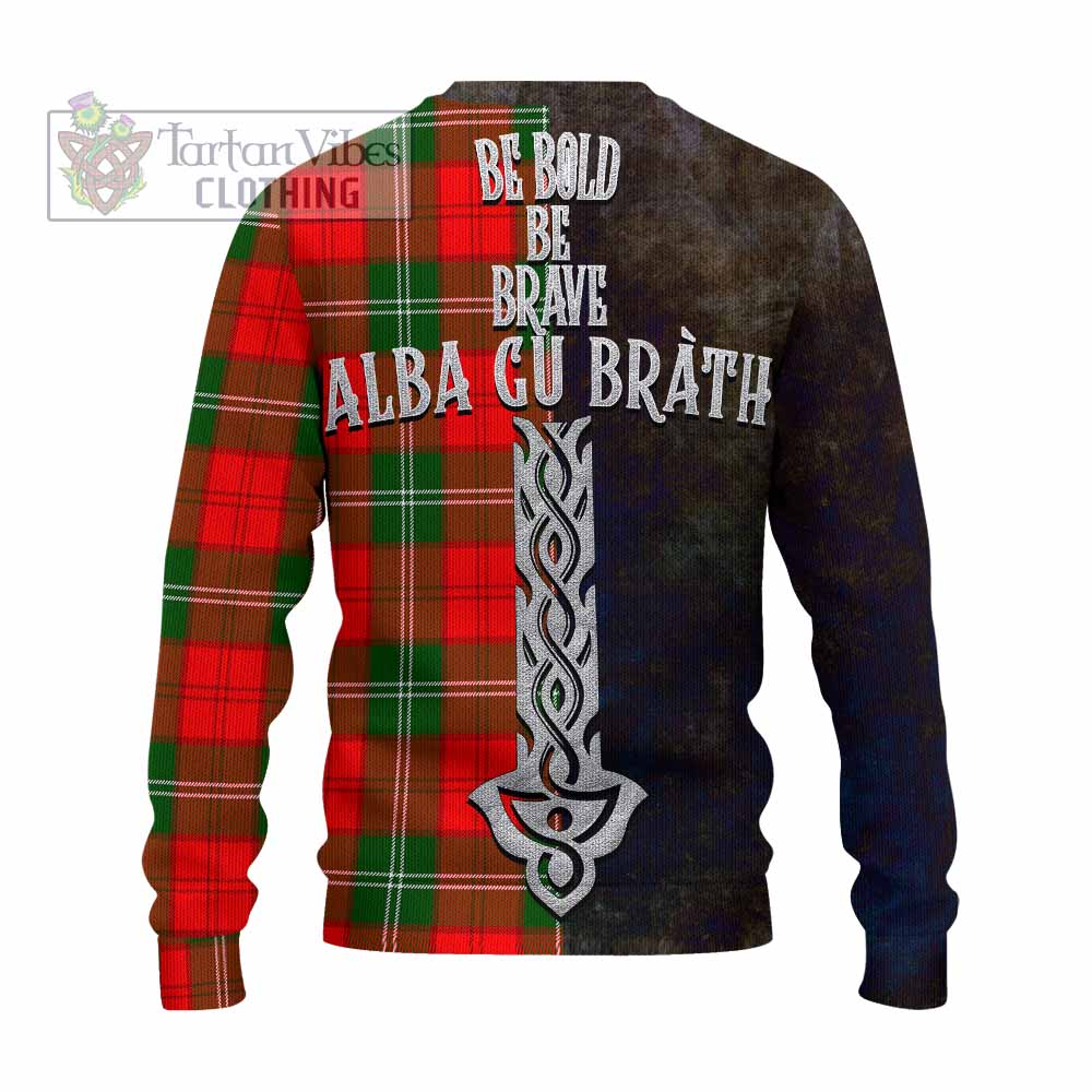 Gartshore Tartan Family Crest Knitted Sweater Alba Gu Brath Be Brave Lion Ancient Style - Tartan Vibes Clothing