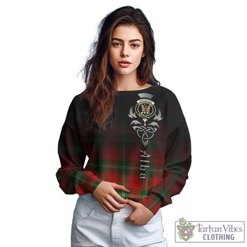 Gartshore Tartan Sweatshirt Featuring Alba Gu Brath Family Crest Celtic Inspired - Tartan Vibes Clothing