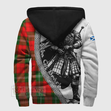Gartshore Tartan Clan Crest Sherpa Hoodie with Highlander Warrior Celtic Style - Tartan Vibes Clothing