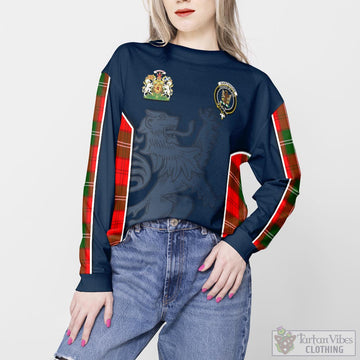 Gartshore Tartan Sweater with Family Crest and Lion Rampant Vibes Sport Style