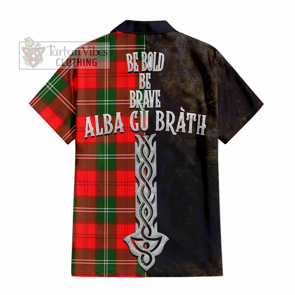 Gartshore Tartan Family Crest Hawaiian Shirt Alba Gu Brath Be Brave Lion Ancient Style - Tartan Vibes Clothing