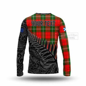Gartshore Crest Tartan Long Sleeve T-Shirt with New Zealand Silver Fern Half Style - Tartan Vibes Clothing