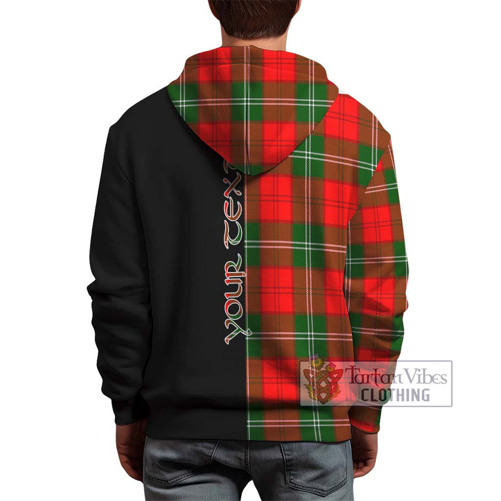 Gartshore Tartan Hoodie with Family Crest and Half Of Me Style - Tartan Vibes Clothing