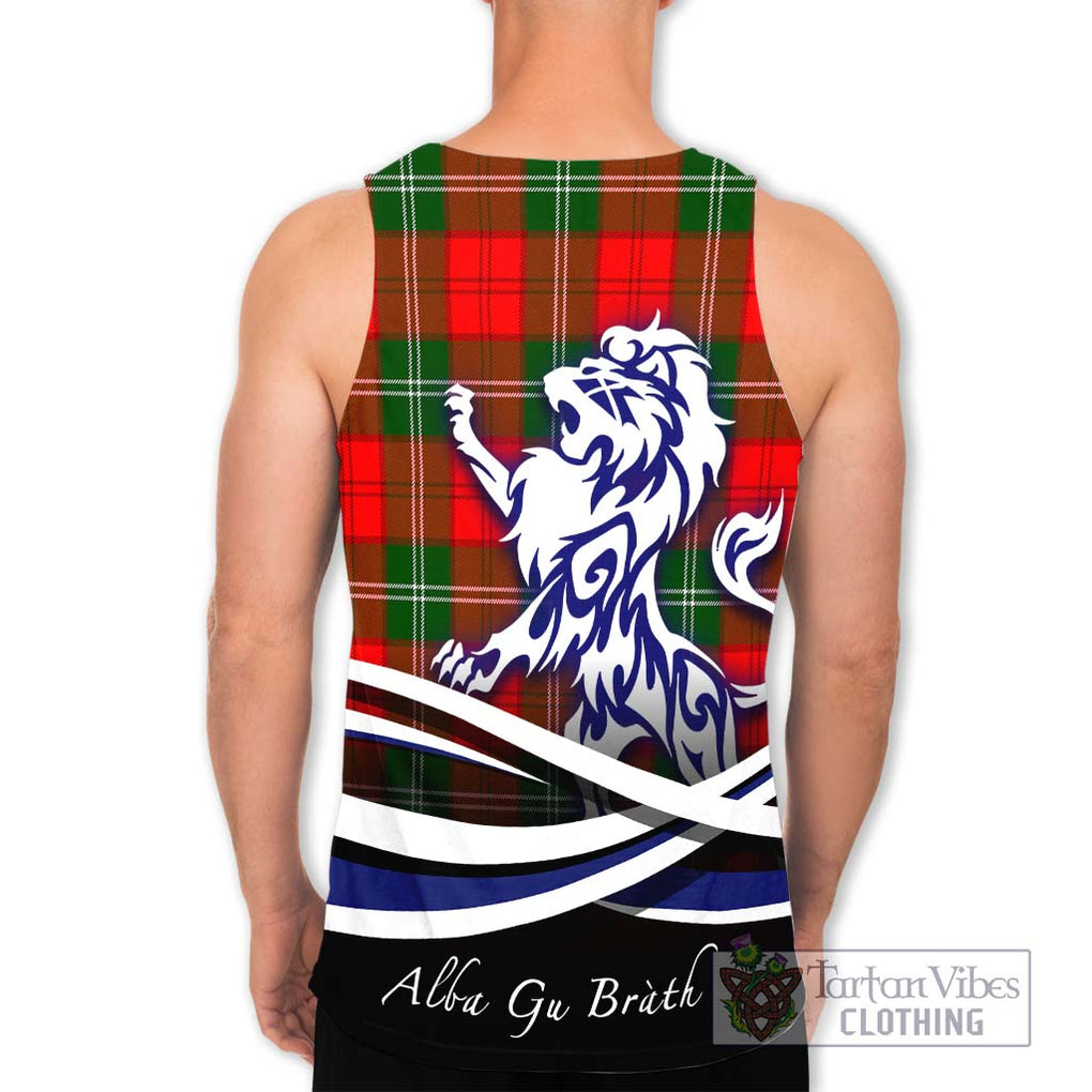 Gartshore Tartan Men's Tank Top with Alba Gu Brath Regal Lion Emblem - Tartan Vibes Clothing