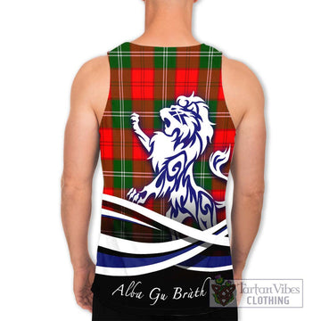 Gartshore Tartan Men's Tank Top with Alba Gu Brath Regal Lion Emblem - Tartan Vibes Clothing