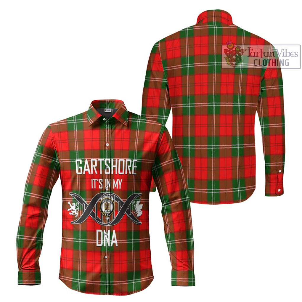 Gartshore Tartan Long Sleeve Button Shirt with Family Crest DNA In Me Style Men's Shirt - Tartanvibesclothing Shop