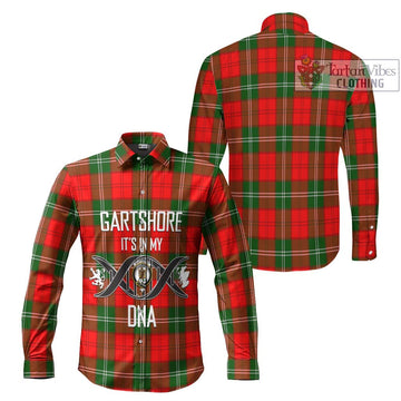 Gartshore Tartan Long Sleeve Button Shirt with Family Crest DNA In Me Style Men's Shirt - Tartanvibesclothing Shop