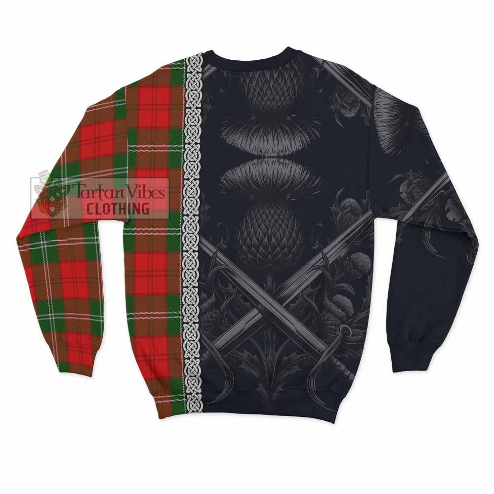 Gartshore Tartan Sweatshirt with Family Crest Cross Sword Thistle Celtic Vibes - Tartan Vibes Clothing