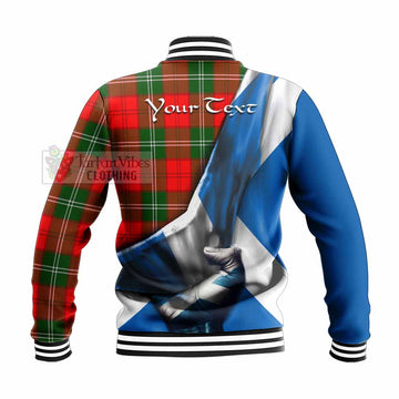 Gartshore Tartan Baseball Jacket with Family Crest Scotland Patriotic Style - Tartan Vibes Clothing