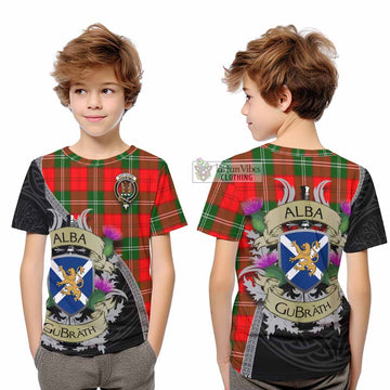 Gartshore Tartan Family Crest Kid T-Shirt Lion Rampant Royal Thistle Shield Celtic Inspired - Tartan Vibes Clothing