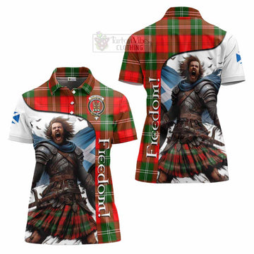 Tartan Vibes Clothing Gartshore Crest Tartan Women's Polo Shirt Inspired by the Freedom of Scottish Warrior