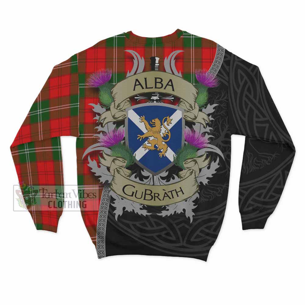 Gartshore Tartan Family Crest Sweatshirt Lion Rampant Royal Thistle Shield Celtic Inspired - Tartan Vibes Clothing