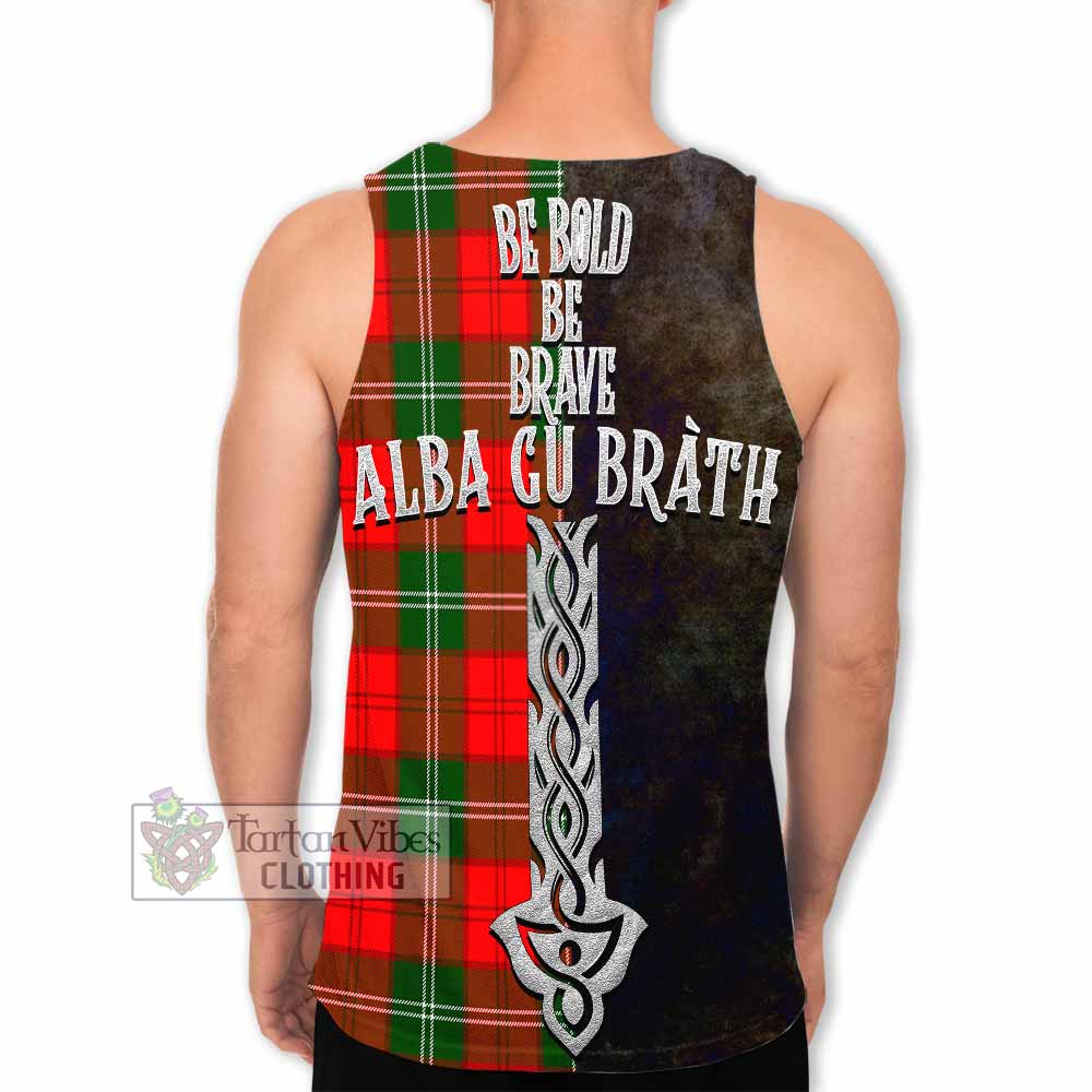 Gartshore Tartan Family Crest Men's Tank Top Alba Gu Brath Be Brave Lion Ancient Style - Tartan Vibes Clothing
