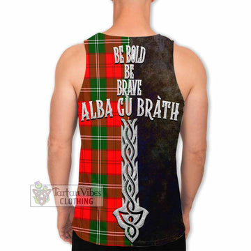 Gartshore Tartan Family Crest Men's Tank Top Alba Gu Brath Be Brave Lion Ancient Style - Tartan Vibes Clothing