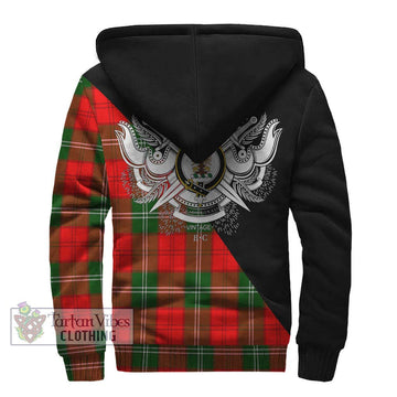 Gartshore Tartan Sherpa Hoodie with Family Crest and Military Logo Style - Tartan Vibes Clothing
