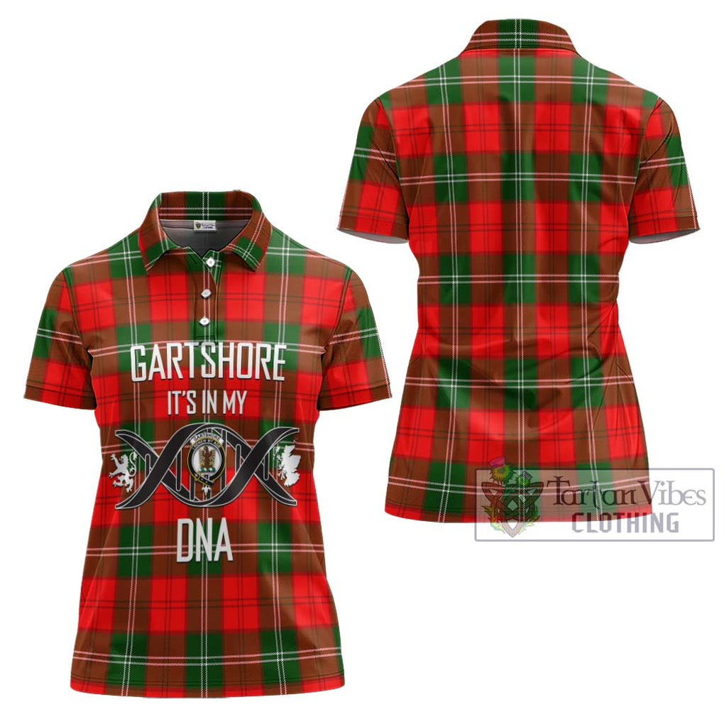 Gartshore Tartan Women's Polo Shirt with Family Crest DNA In Me Style - Tartan Vibes Clothing