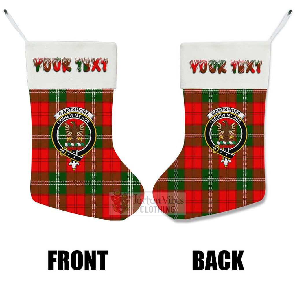 Gartshore Tartan Family Crest Christmas Stocking with Personalized Text - Tartan Vibes Clothing