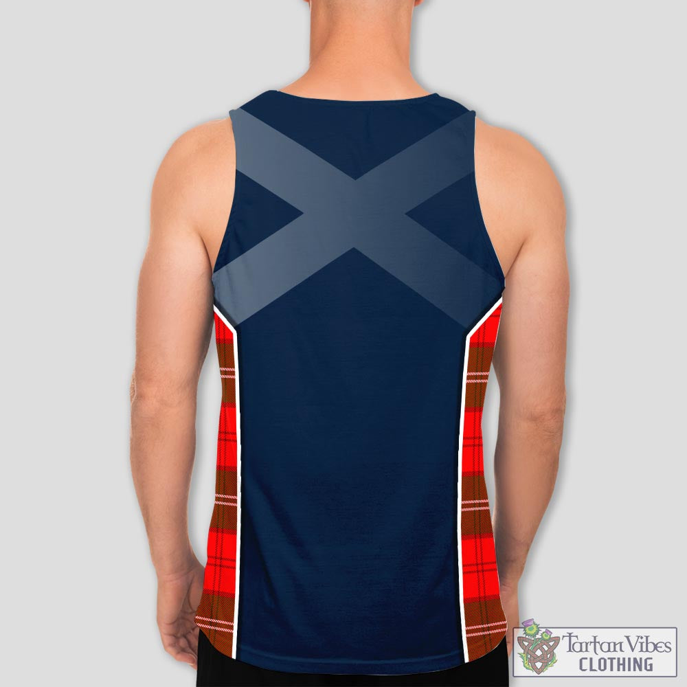 Tartan Vibes Clothing Gartshore Tartan Men's Tanks Top with Family Crest and Scottish Thistle Vibes Sport Style