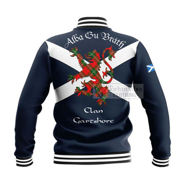 Gartshore Tartan Lion Rampant Baseball Jacket Proudly Display Your Heritage with Alba Gu Brath and Clan Name - Tartan Vibes Clothing