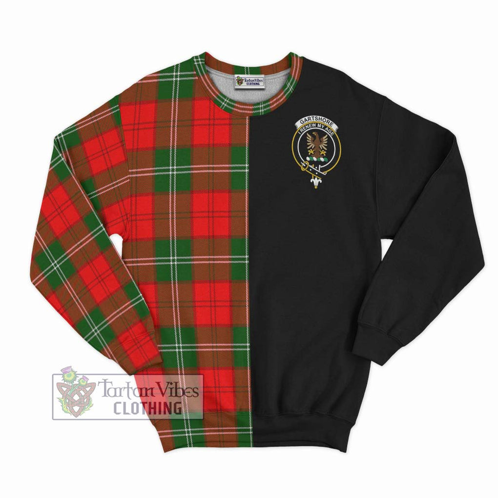 Gartshore Tartan Sweatshirt with Family Crest and Half Of Me Style - Tartan Vibes Clothing