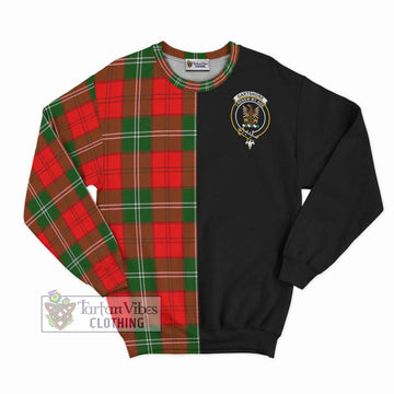 Gartshore Tartan Sweatshirt with Family Crest and Half Of Me Style - Tartan Vibes Clothing