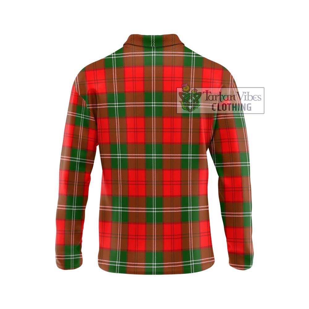 Gartshore Tartan Long Sleeve Polo Shirt with Family Crest DNA In Me Style - Tartan Vibes Clothing