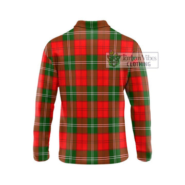 Gartshore Tartan Long Sleeve Polo Shirt with Family Crest DNA In Me Style - Tartan Vibes Clothing