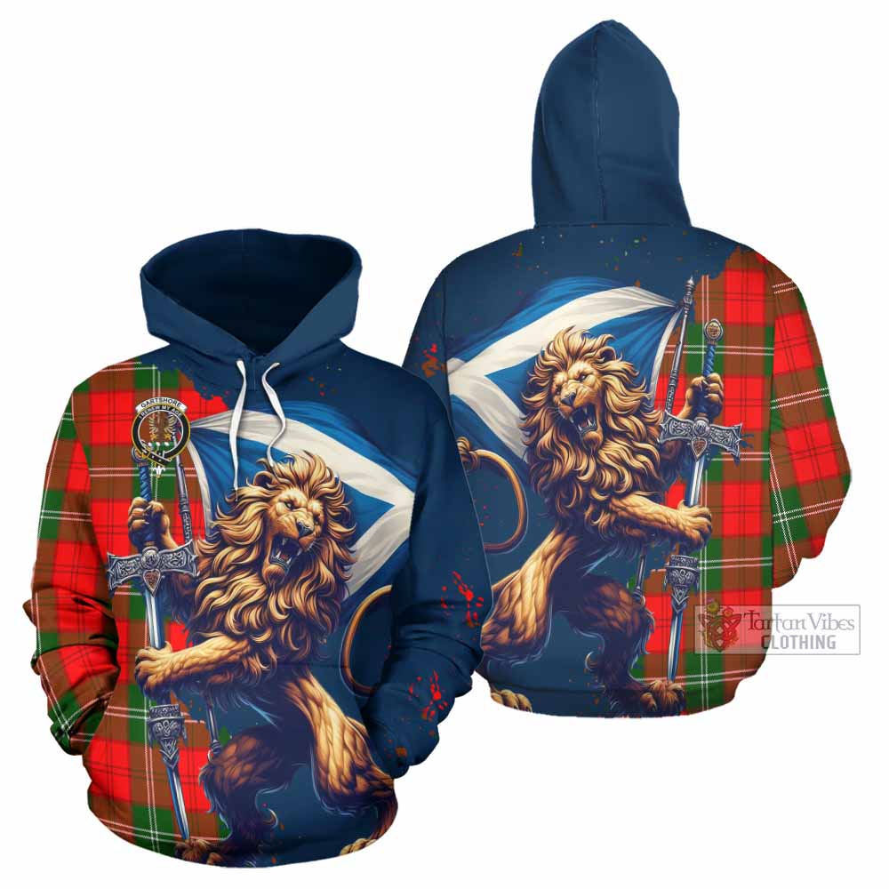 Gartshore Tartan Family Crest Hoodie with Scottish Majestic Lion - Tartan Vibes Clothing