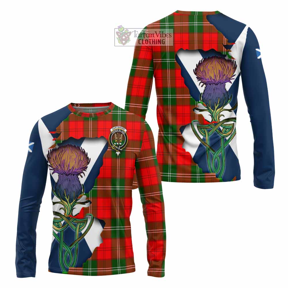 Gartshore Tartan Family Crest Long Sleeve T-Shirt Scottish Thistle Celtic Inspired - Tartan Vibes Clothing