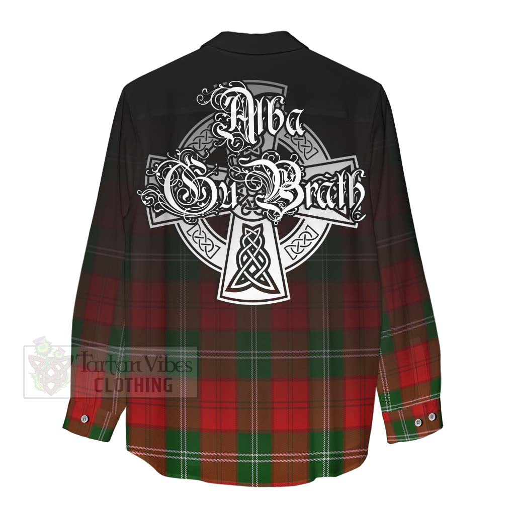 Gartshore Tartan Women's Casual Shirt Featuring Alba Gu Brath Family Crest Celtic Inspired - Tartan Vibes Clothing