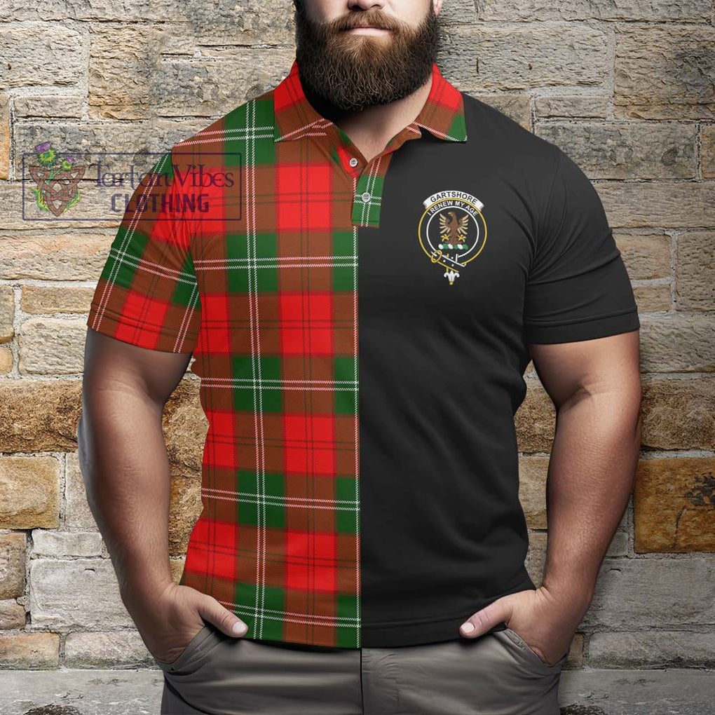 Gartshore Tartan Polo Shirt with Family Crest and Half Of Me Style - Tartan Vibes Clothing