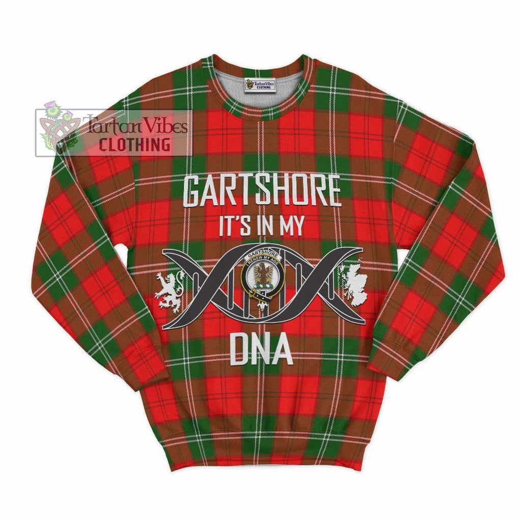 Gartshore Tartan Sweatshirt with Family Crest DNA In Me Style - Tartan Vibes Clothing