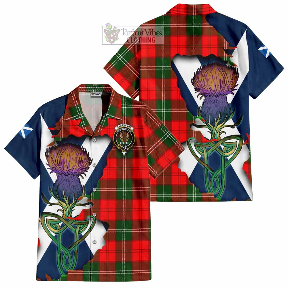 Gartshore Tartan Family Crest Hawaiian Shirt Scottish Thistle Celtic Inspired - Tartan Vibes Clothing