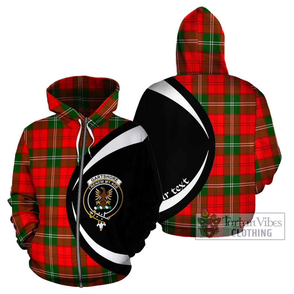 Gartshore Tartan Hoodie with Family Crest Circle Style - Tartan Vibes Clothing