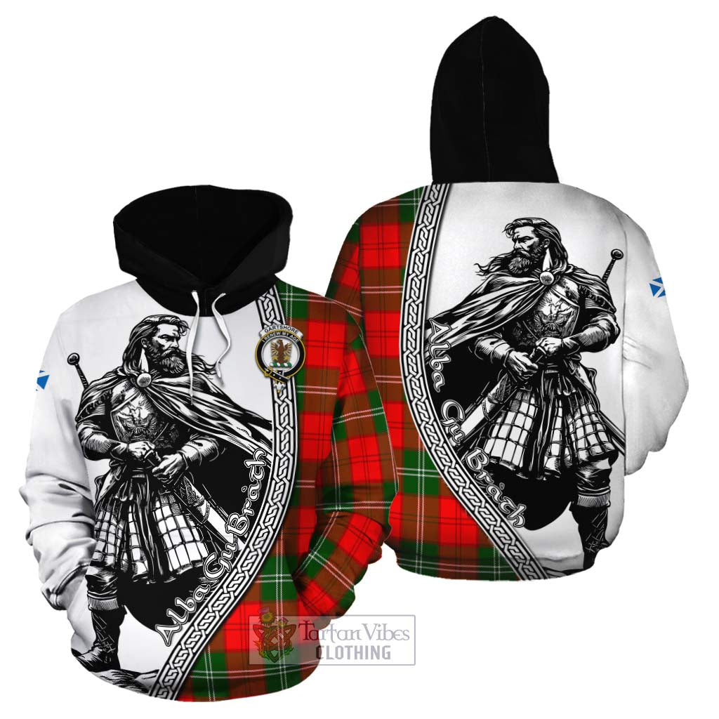 Gartshore Tartan Clan Crest Cotton Hoodie with Highlander Warrior Celtic Style Zip Hoodie - Tartan Vibes Clothing