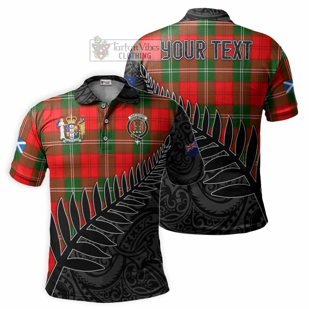 Gartshore Crest Tartan Polo Shirt with New Zealand Silver Fern Half Style - Tartan Vibes Clothing