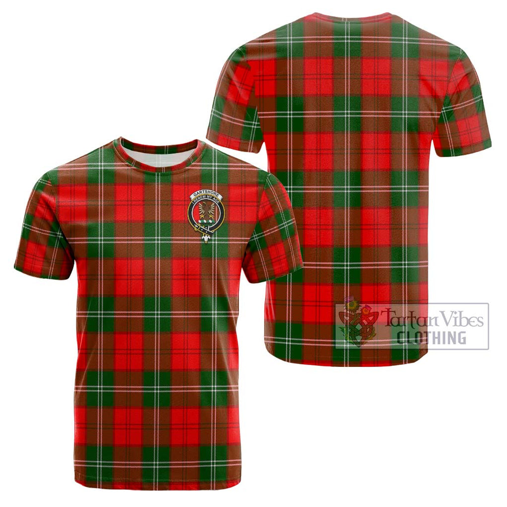 Gartshore Tartan Cotton T-Shirt with Family Crest - Tartan Vibes Clothing