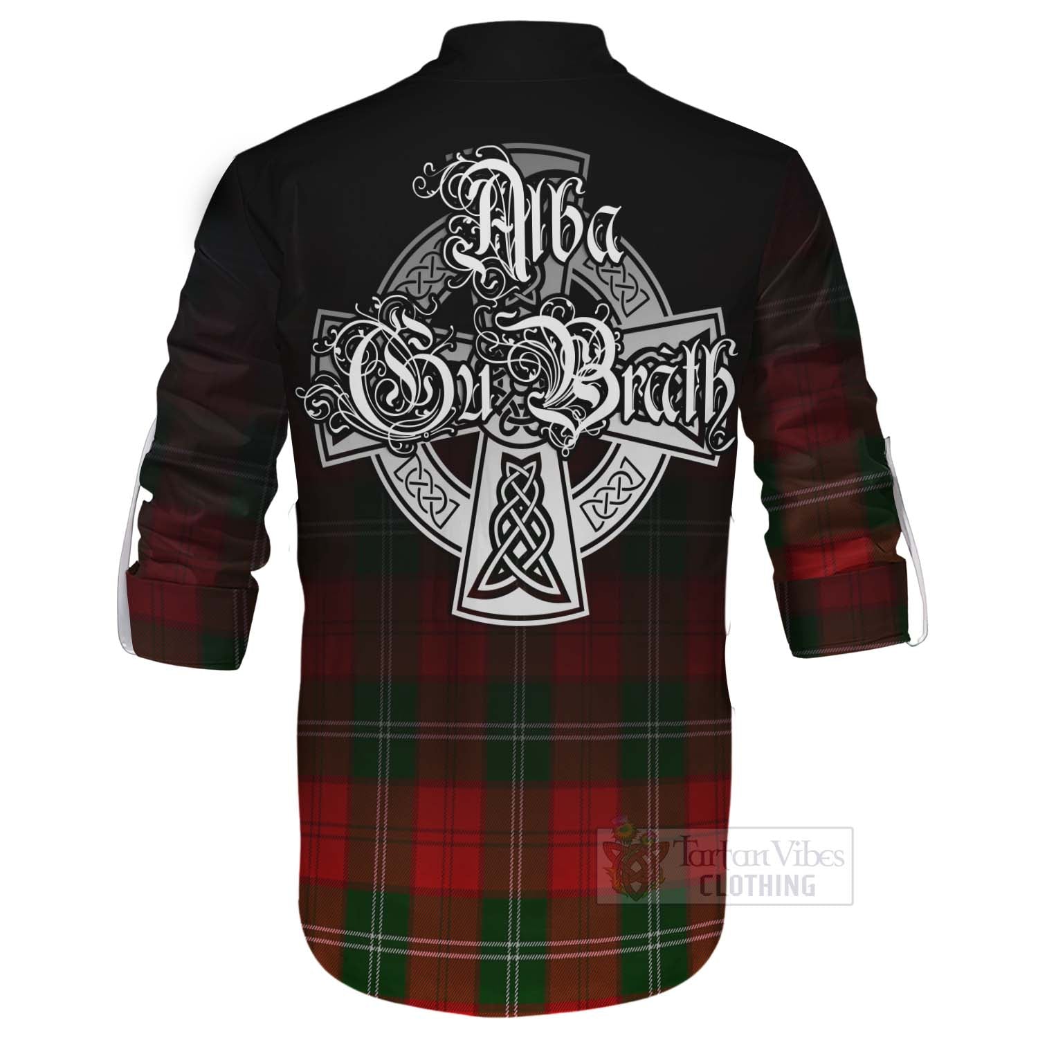 Gartshore Tartan Ghillie Kilt Shirt Featuring Alba Gu Brath Family Crest Celtic Inspired - Tartan Vibes Clothing