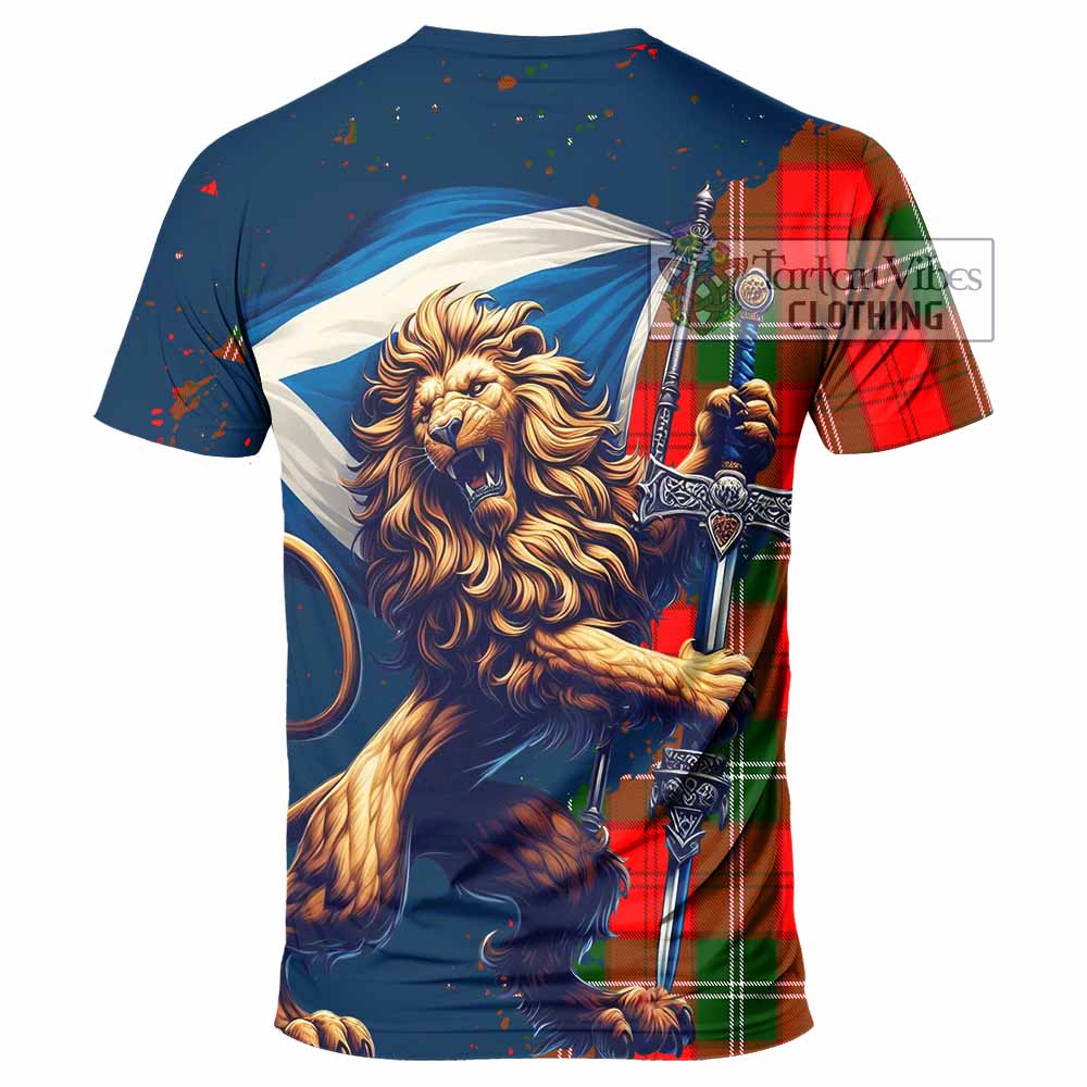 Tartan Vibes Clothing Gartshore Tartan Family Crest T-Shirt with Scottish Majestic Lion