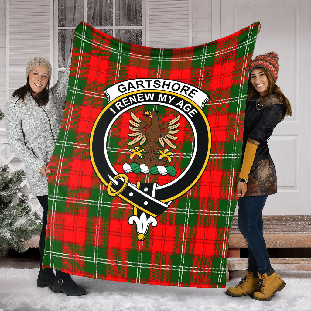 Gartshore Tartan Blanket with Family Crest - Tartan Vibes Clothing