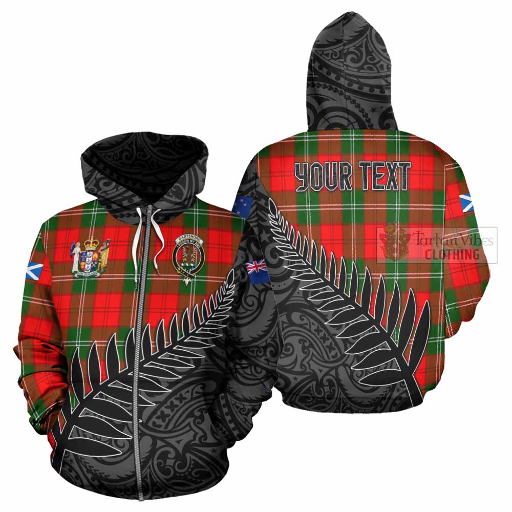 Gartshore Crest Tartan Hoodie with New Zealand Silver Fern Half Style - Tartan Vibes Clothing