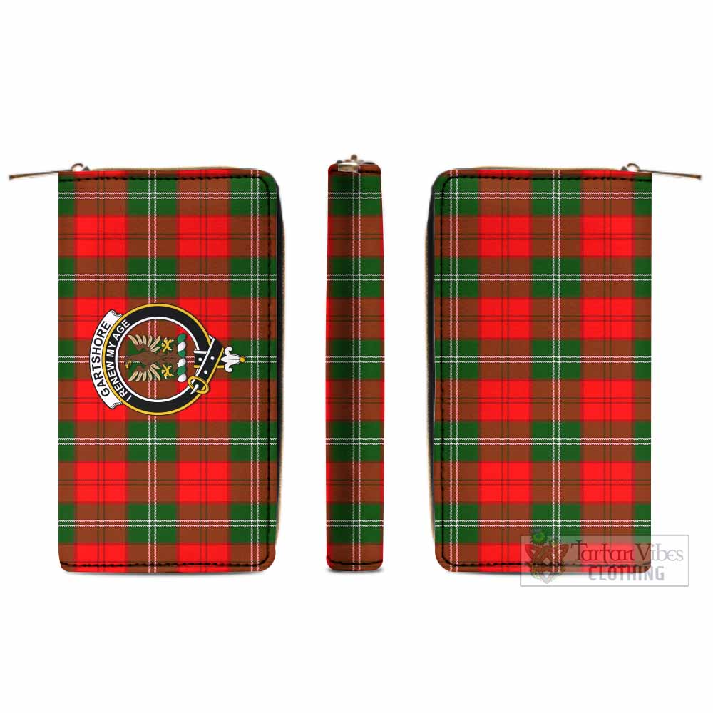 Gartshore Tartan Women's Leather Wallet with Family Crest - Tartan Vibes Clothing