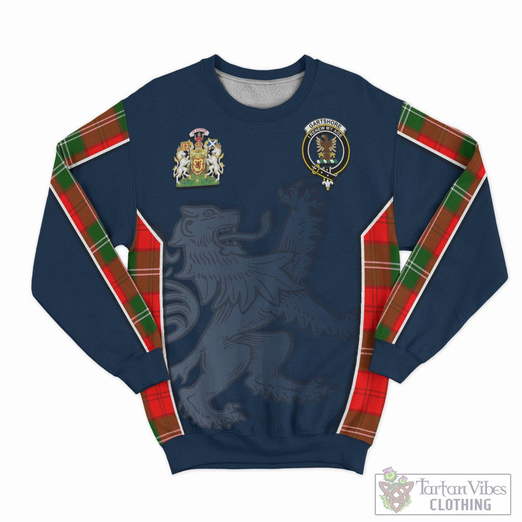 Gartshore Tartan Sweater with Family Crest and Lion Rampant Vibes Sport Style - Tartan Vibes Clothing