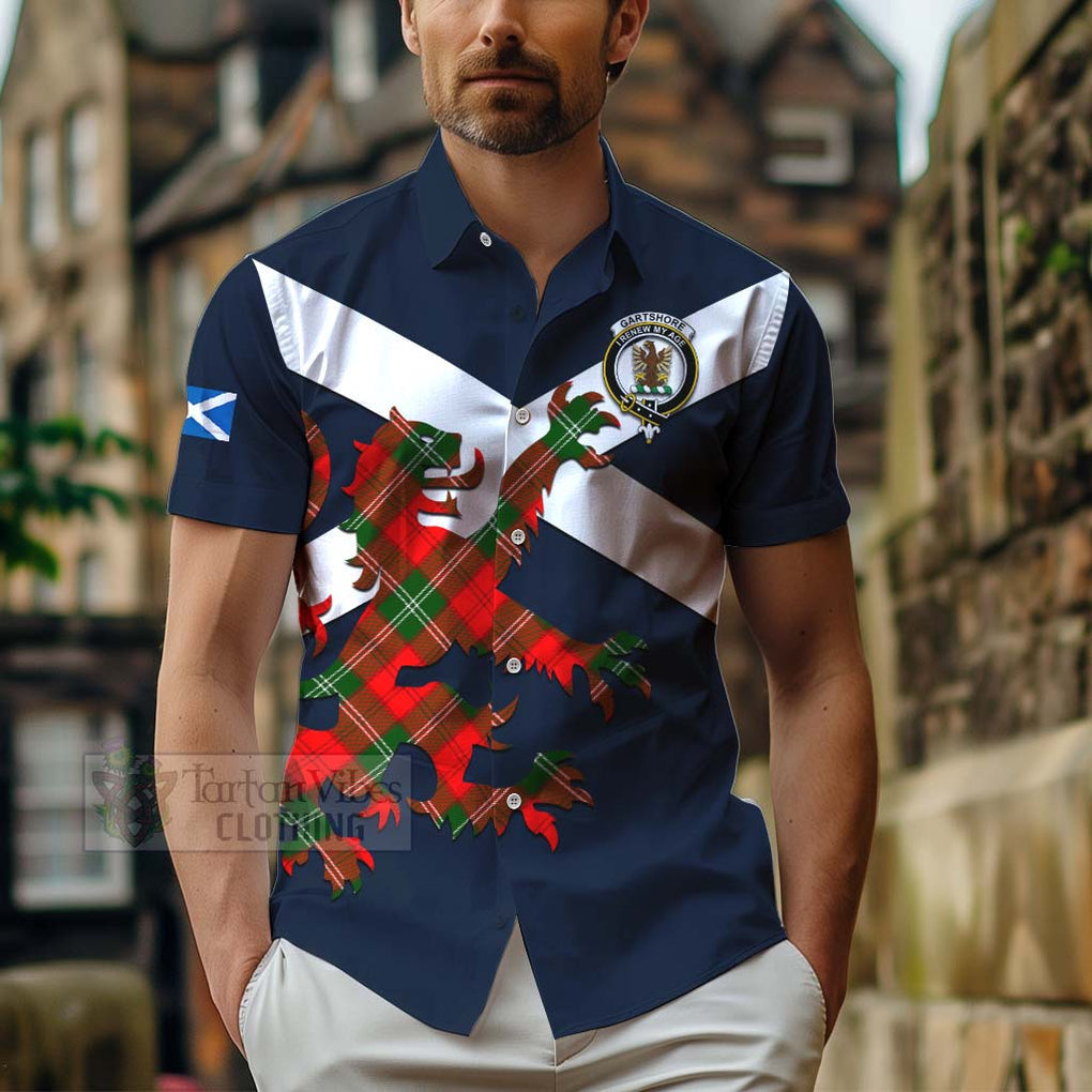 Gartshore Tartan Lion Rampant Hawaiian Shirt Proudly Display Your Heritage with Alba Gu Brath and Clan Name - Tartan Vibes Clothing
