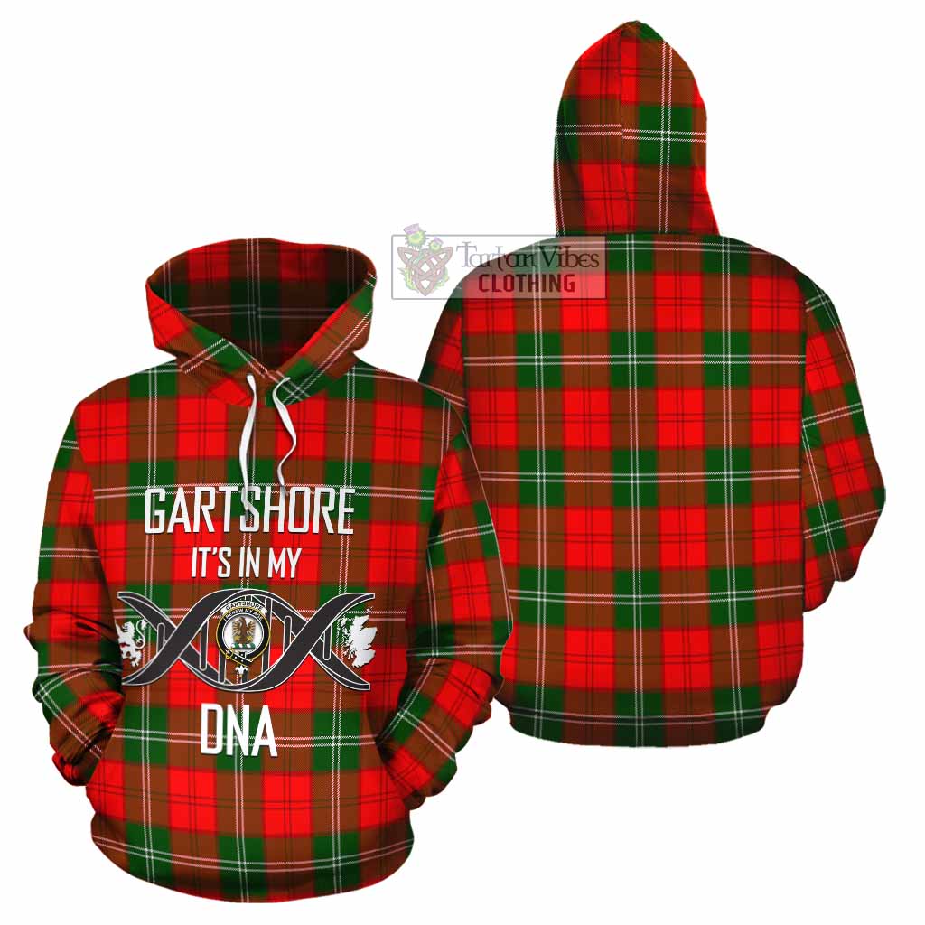 Gartshore Tartan Cotton Hoodie with Family Crest DNA In Me Style Zip Hoodie - Tartan Vibes Clothing