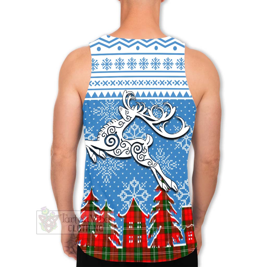 Gartshore Clan Christmas Men's Tank Top Celtic Reindeer Style - Tartan Vibes Clothing