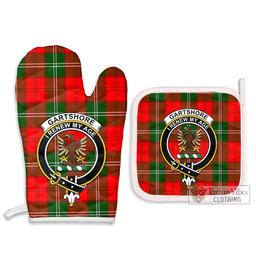 Gartshore Tartan Combo Oven Mitt & Pot-Holder with Family Crest - Tartan Vibes Clothing