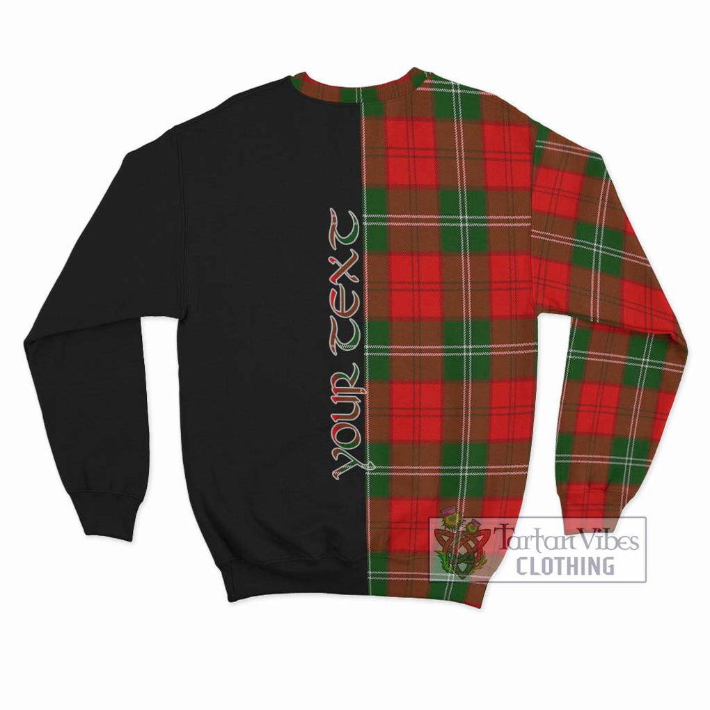 Gartshore Tartan Sweatshirt with Family Crest and Half Of Me Style - Tartan Vibes Clothing