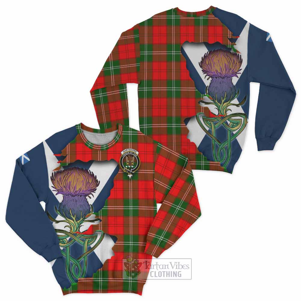 Gartshore Tartan Family Crest Sweatshirt Scottish Thistle Celtic Inspired - Tartan Vibes Clothing