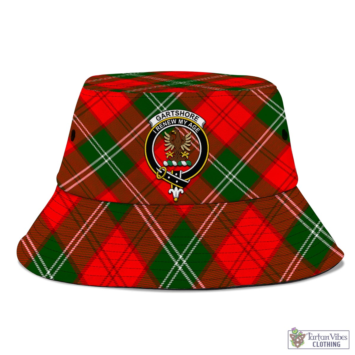 Gartshore Tartan Bucket Hat with Family Crest - Tartan Vibes Clothing